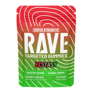 Ecstasy (Kratom + Kanna) Rave Kratom - Kratom Extract Gummies