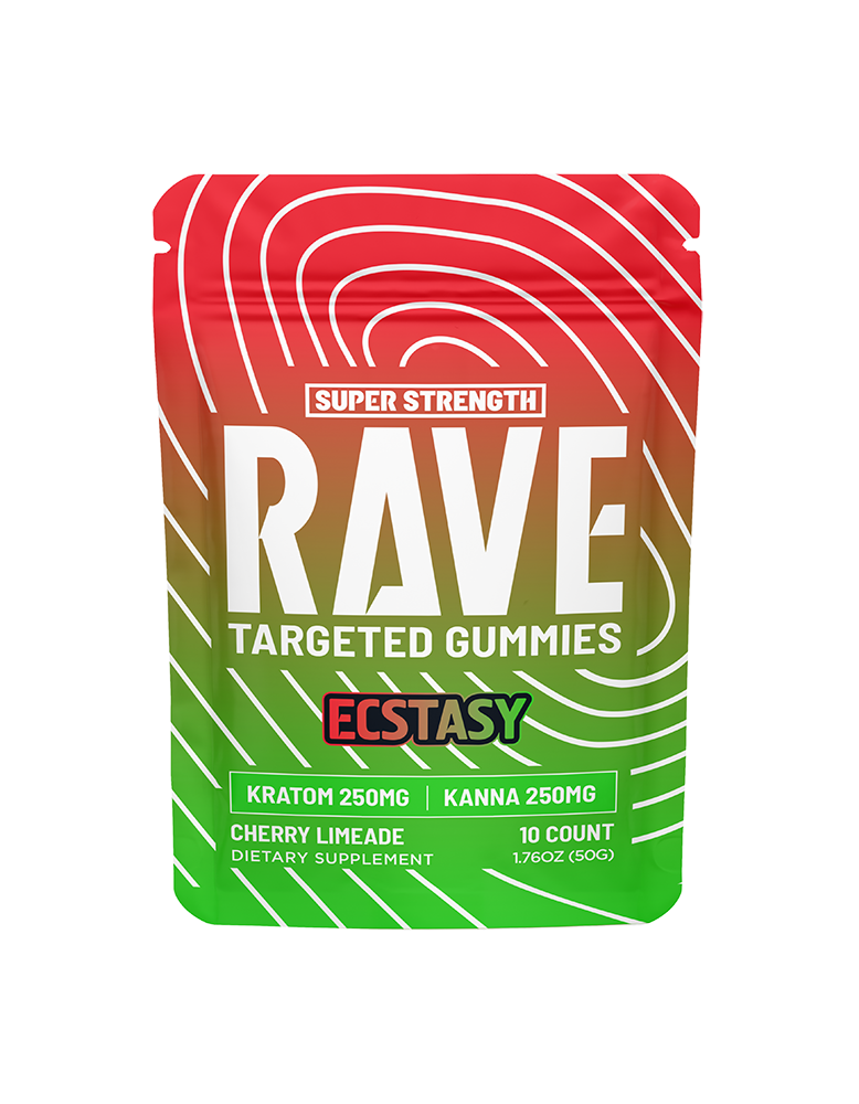 Ecstasy (Kratom + Kanna) Rave Kratom - Kratom Extract Gummies