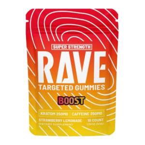 Boost (Kratom + Caffeine) Rave Kratom – Kratom Extract Gummies
