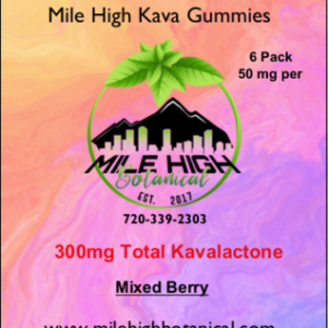 Mile High Kava Gummies 6 pack (50mg ea) Mixed Berry
